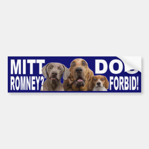 Adesivo Para Carro Mitt Romney? O CÃO PROIBE! Autocolante no vidro