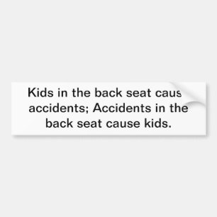 Adesivo Para Carro Miúdos nos acidentes da causa do banco traseiro;