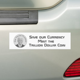 Adesivo Para Carro Moeda de Platina de Trilhão Dólar