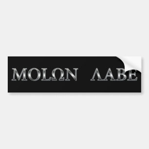 Adesivo Para Carro Molon Labe (vindo e o obtenha)