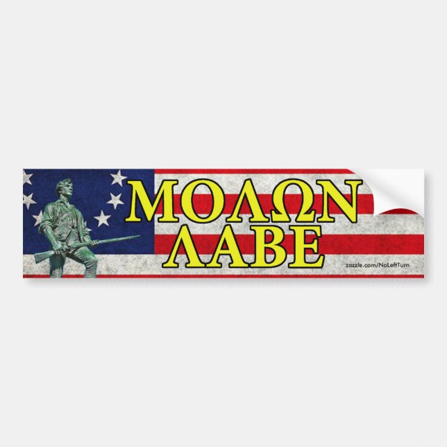 Adesivo Para Carro Molon Laber Bumper Sticker (Frente)