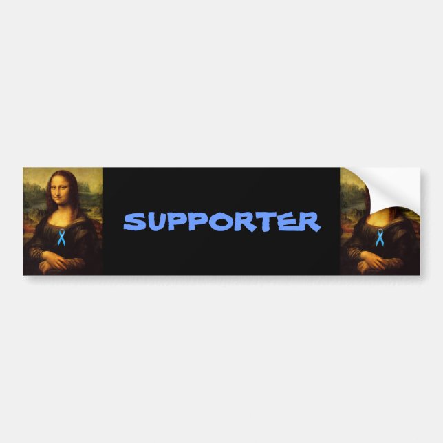 Adesivo Para Carro Mona Lisa Com Fita Azul (Frente)