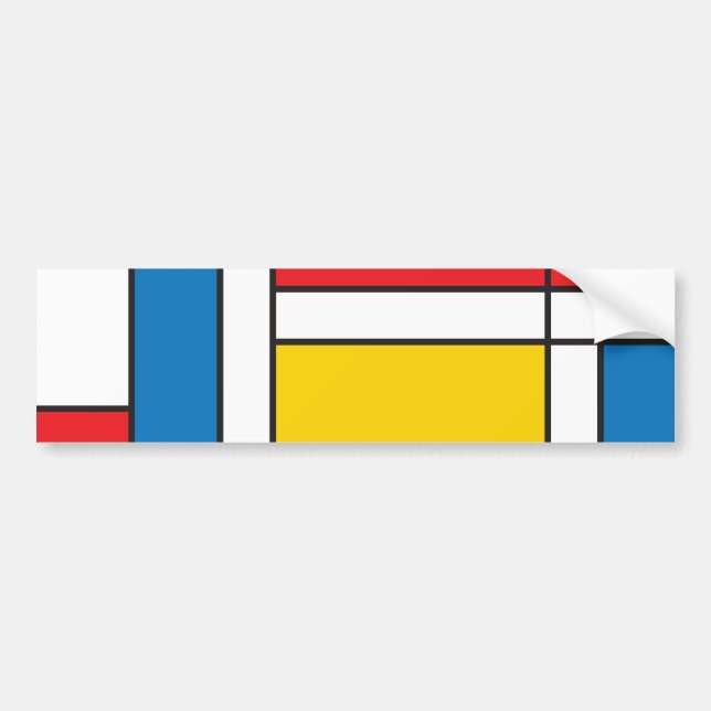 Adesivo Para Carro Mondrian moderno inspirou o teste padrão gráfico (Frente)