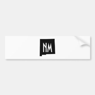 Adesivo Para Carro Monograma branco e preto de New mexico