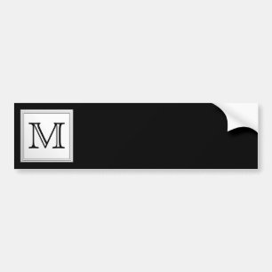 Adesivo Para Carro Monograma feito sob encomenda impresso. Cinza