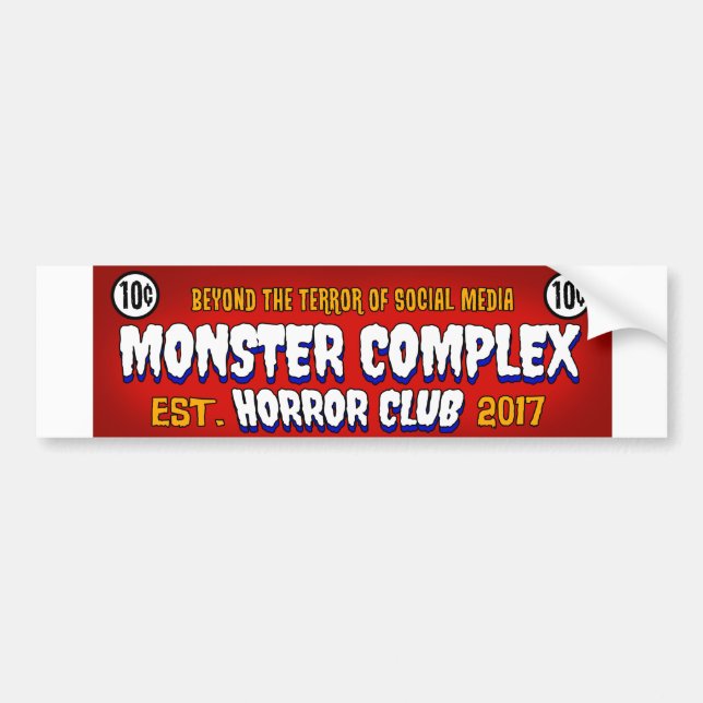 ADESIVO PARA CARRO MONSTER COMPLEX BANNER BUMPER STICKER (Frente)