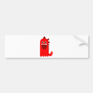 Adesivo Para Carro Monstro vermelho de Spikey