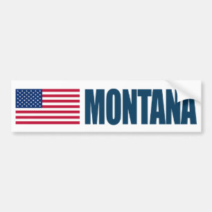 Adesivo Para Carro Montana com bandeira dos EUA