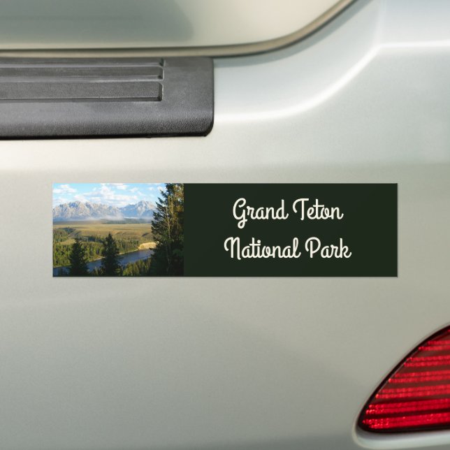 Adesivo Para Carro Montanhas e Rio Jackson Hole (No carro)