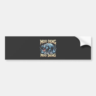 Adesivo Para Carro Moo Deng Ride the Moo Deng Funny Hippo