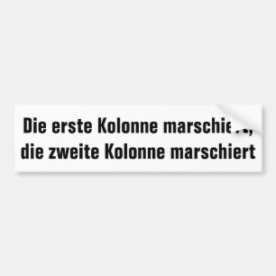 Adesivo Para Carro Morre o marschiert de Kolonne do erste, morre