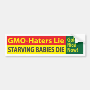 Adesivo Para Carro Morrem os que se alimentam de OGM/os bebês que mo