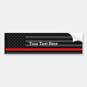 Adesivo Para Carro Mostre a linha vermelha fina bandeira preta