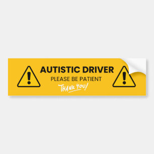 Adesivo Para Carro Motorista Autista Por Favor Seja Paciente Conscien