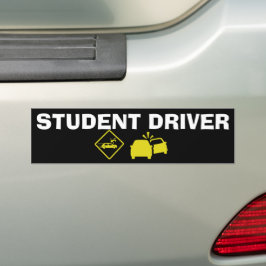 ADESIVO PARA CARRO MOTORISTA DE ESTUDANTES - AMARELO DE CRASH