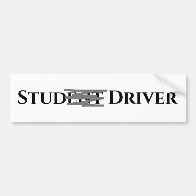 Adesivo Para Carro Motorista Estudante Engraçado (Frente)