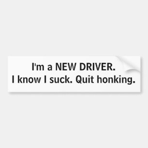 Adesivo Para Carro Motorista novo. Honking. Quit