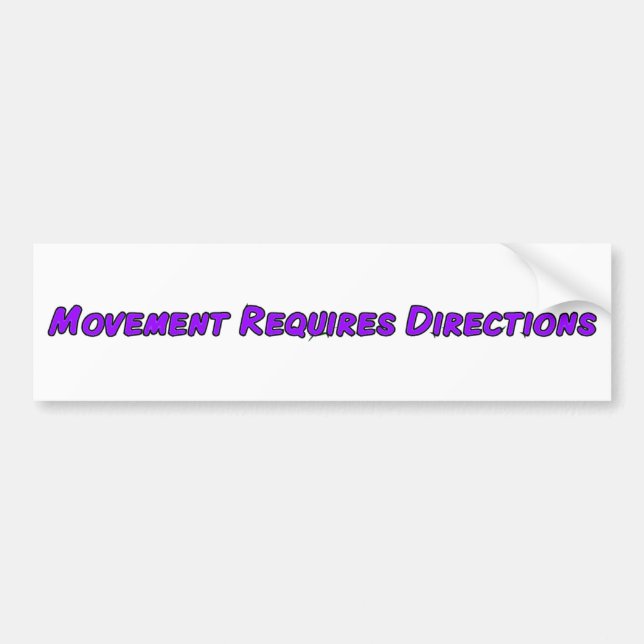 Adesivo Para Carro Movimento Requer Direções (Frente)