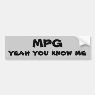 Adesivo Para Carro MPG yeah você conhece-me