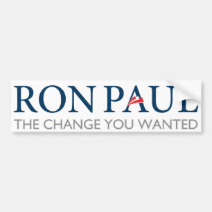 Adesivo Para Carro Mudança de Ron Paul você quis o autocolante no