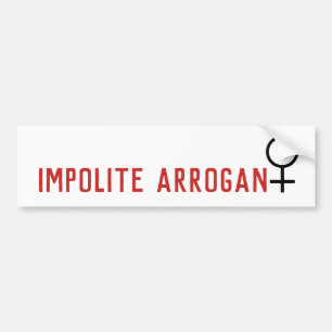 Adesivo Para Carro Mulher Arrogante Impolita - Símbolo 2 Linha