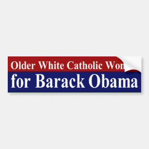Adesivo Para Carro Mulher católica branca mais idosa para Obama