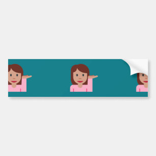 Adesivo Para Carro mulher emoji