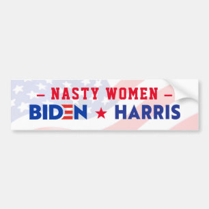 ADESIVO PARA CARRO MULHERES NASTY PARA JOE BIDEN E KAMALA HARRIS 2020