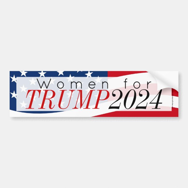 Adesivo Para Carro Mulheres para Donald Trump 2024 Bumper Sticker (Frente)