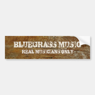 Adesivo Para Carro Música Bluegrass Músicos De Verdadeiro Unicament