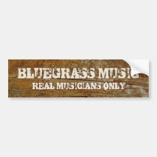 Adesivo Para Carro Música Bluegrass Músicos reais apenas em madeira