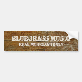 Adesivo Para Carro Música Bluegrass Músicos reais apenas em madeira