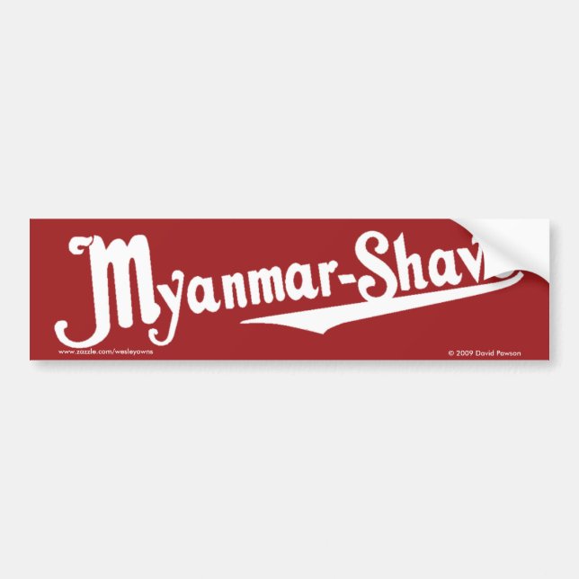 Adesivo Para Carro Myanmar-Shave - Burma-Shave actualizado (Frente)