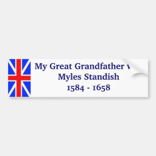 Adesivo Para Carro Myles Standish meu excelente - avô