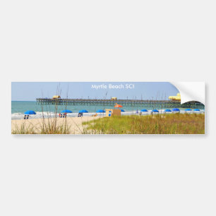 Adesivo Para Carro Myrtle Beach SC para-choques, Beach Scene