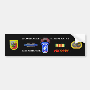 ADESIVO PARA CARRO N COMPANY RANGER 173RD VIETNAME BUMBER STICKER