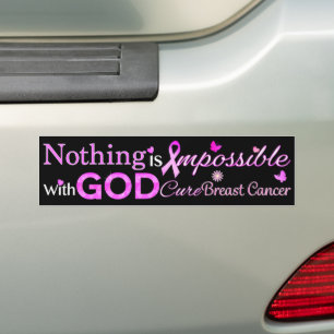 Adesivo Para Carro Nada é impossível com DEUS