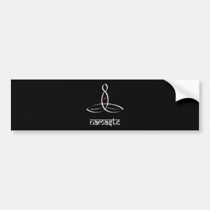 Adesivo Para Carro Namaste - estilo sânscrito branco