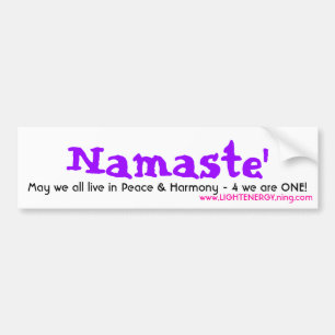 Adesivo Para Carro Namaste', maio nós todos vivemos na paz -