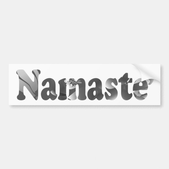 Adesivo Para Carro Namaste no Grayscale (Frente)