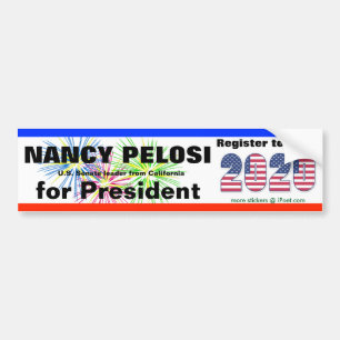 Adesivo Para Carro NANCY PELOSI PARA O PRESIDENTE em 2020 -
