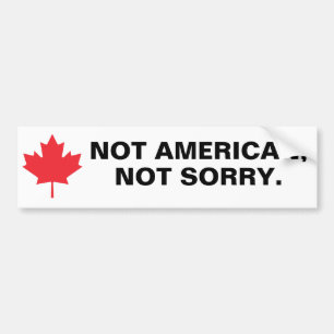 Adesivo Para Carro Não Americano, Não Desculpe Carro Bumper Sticker