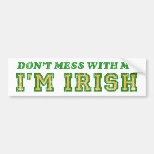 ADESIVO PARA CARRO NÃO BRINQUE COMIGO, SOU IRLANDÊS