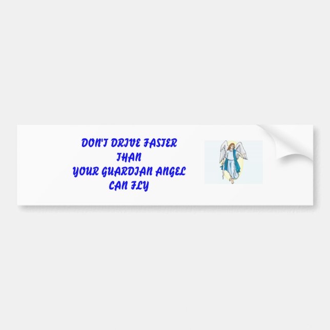 ADESIVO PARA CARRO NÃO CONDUZA UM GUARDIÃO MAIS RÁPIDO DE THANYOUR… (Frente)