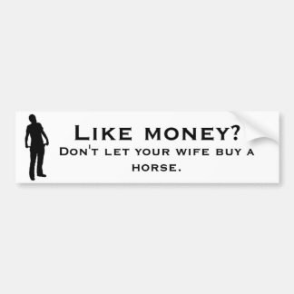 Adesivo Para Carro Não deixe sua esposa comprar um cavalo