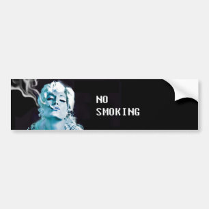 Adesivo Para Carro não fumadores, fumando, fumo azul, menina bonita