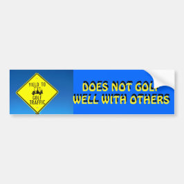 Adesivo Para Carro Não Joga Golfe Bem Com Outros Divertido