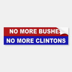 Adesivo Para Carro Não mais arbustos, não mais Clintons