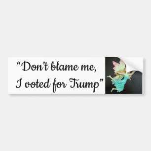 Adesivo Para Carro "Não me culpe, eu votei em Trump" 8