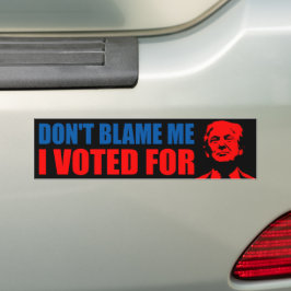 Adesivo Para Carro Não me culpes, votei em Donald Trump anti Biden